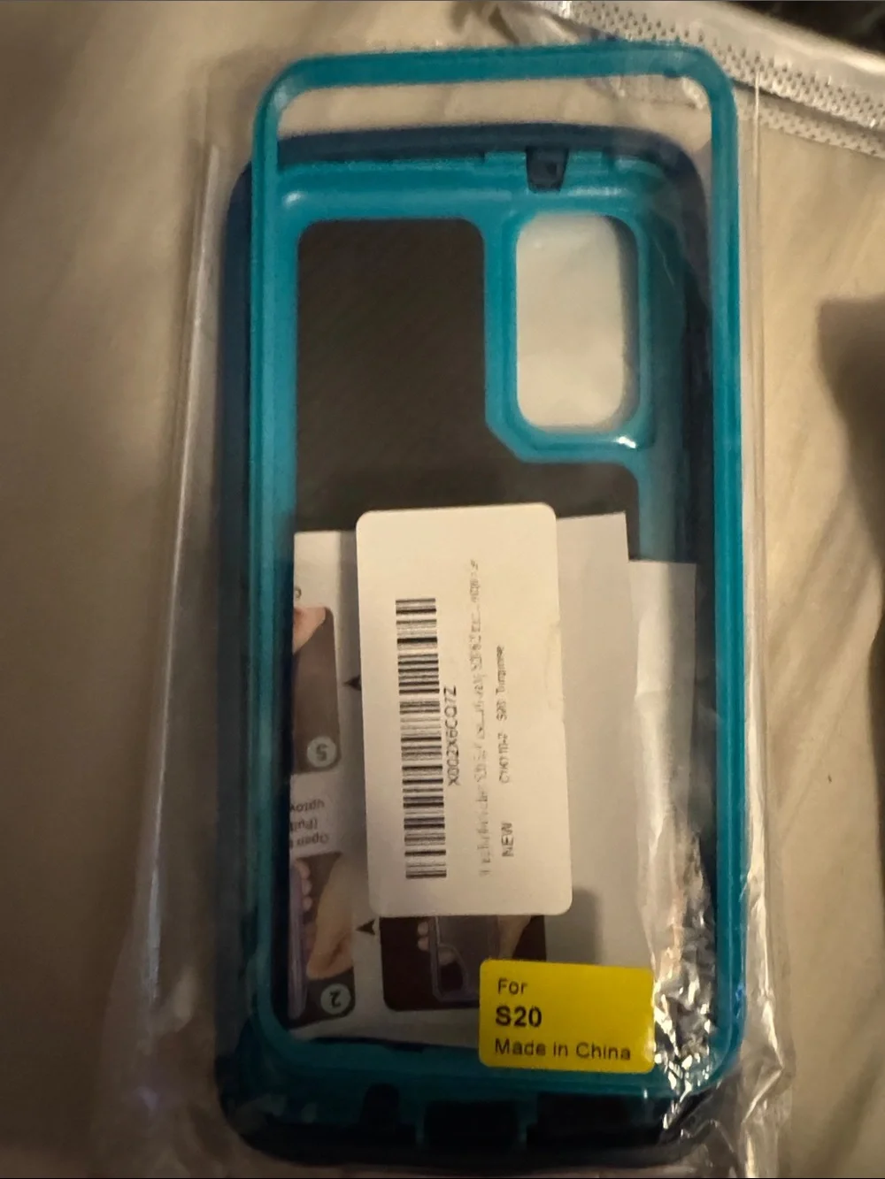 Samsung S20 Rugged Dual-Layer Case in Bright Teal